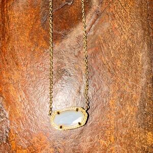 Kendra Scott Gold Necklace with White Pendant